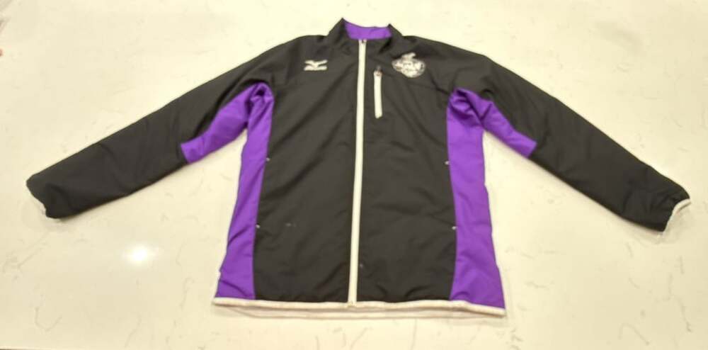 Mizuno Japan Cup 2016 Full Zip Jacket Size 2XL Black Purple